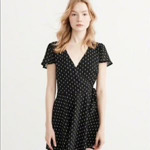 Abercrombie- Polka dot faux wrap dress